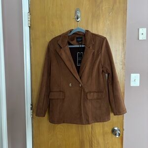 Stoosh Chestnut Double-Breasted Blazer
